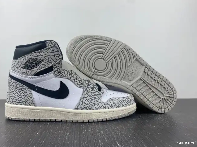 Kick Theory 1 Jordan Cement Air High DZ5485-052 White OG 0516